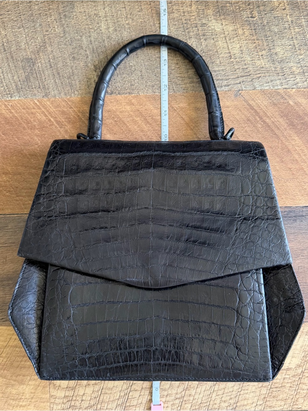 Nancy Gonzalez Black Crocodile Top Handle Satchel - Picture 12 of 14